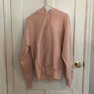Light Pink Champion Reserve Weave Hoodie